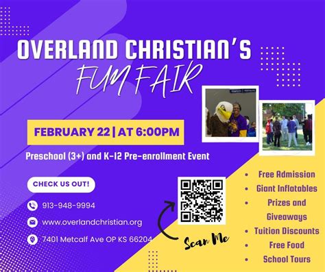 Fun Fair! Preschool and K-12 Pre-enrollment Event!, Overland Christian ...
