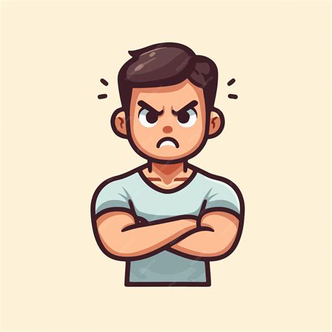 Angry expression clip art | Premium AI-generated vector