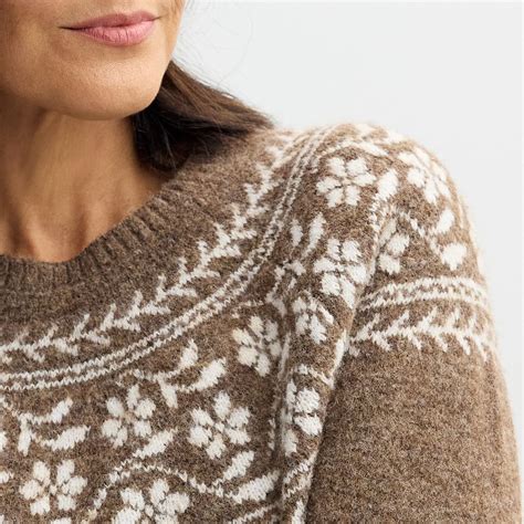 Women's Croft & Barrow® Fair Isle Ringer Pullover Sweater | Fair isle ...