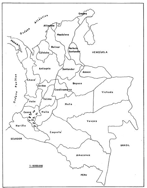 Colombia Map Of Departments
