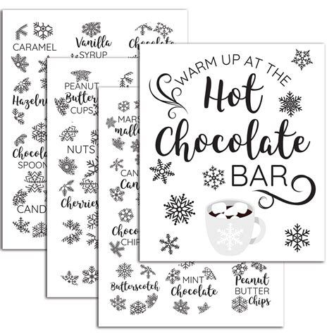 Free Printable Hot Chocolate Bar Sign Template - Totally Free Printables