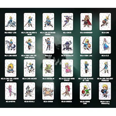 SHASHA's Pocket Money 24 pcs NFC Mini Cards for Legend of Zelda Breath ...