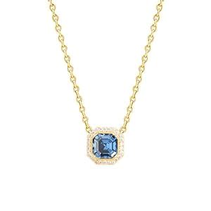 Buy MINUTIAE Stylish Blue Radiant Cushion Austrian Crystal Pendant ...