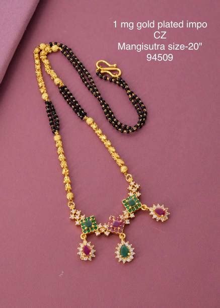 1 Gram Gold Plated Mangalsutra - Buy 1 Gram Gold Plated Mangalsutra ...