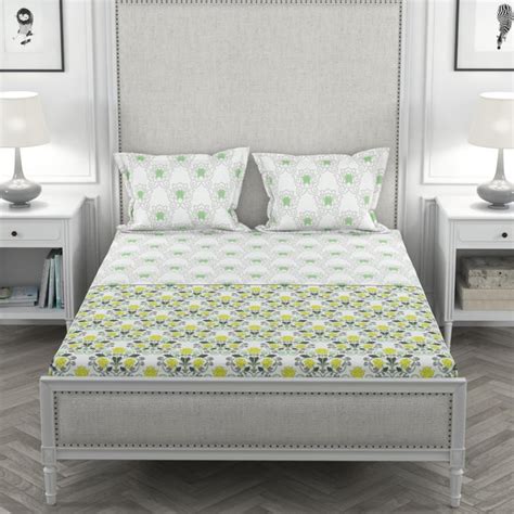 Buy PORTICO Charlotte Printed Super King Bedsheet Set-274 x 274 cm ...