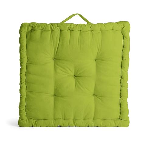 Buy Encasa XO Square Floor Cushion 40x40x8 cm | Solid Dyed Canvas ...