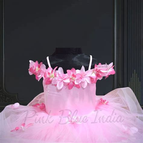 New Pink Girls Off Shoulder Dress Online by Pink Blue India