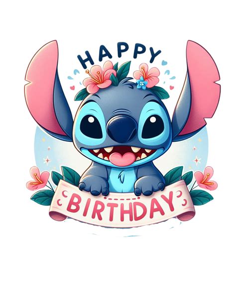 Stitch Happy Birthday Drawing/disney Stitch Birthday