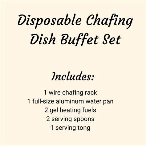 Disposable Chafing Dish Buffet Tray Food Warmer Set