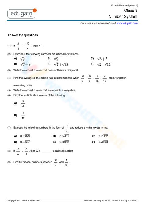 Image result for Number System Worksheet Class 4 CBSE