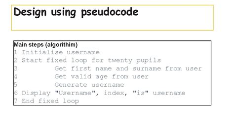 Image result for Example of Pseudocode in a Structure Da Igram Example
