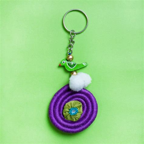 Purple Spiral Key ring/Bag Charm – Crafthues