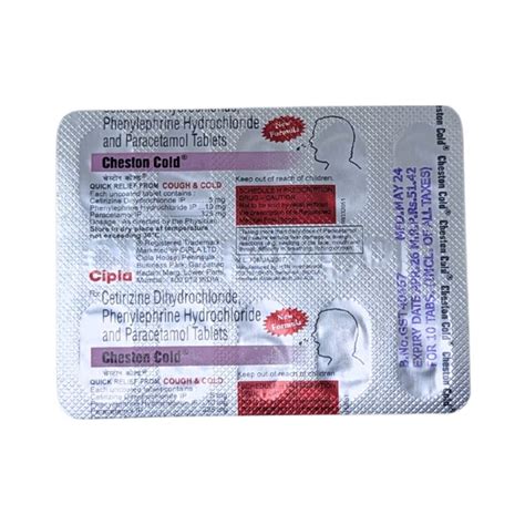 CHESTON COLD TAB – Bharat Vikas Parishad Charitable Trust