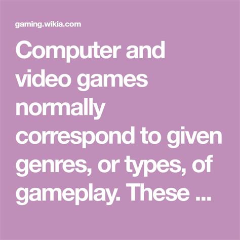 Computer Games Genres 的图像结果