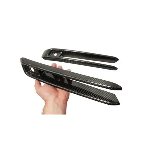 Dry Carbon Fiber Car Front Bumper Cover Insert Fog Lamp Cover Fit for ...