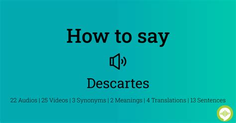 How to pronounce descartes | HowToPronounce.com