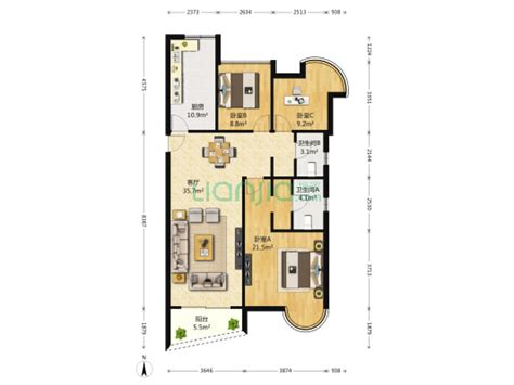 免费设计37 2套60平2房免费设计方案_独家设计_太平洋家居网
