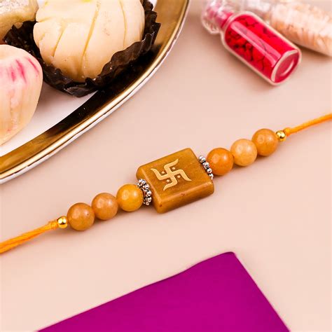 Swastik Rakhi - Abhimantrit – Dhwani Shop