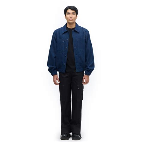 Buy Denim Bomber Jacket Online | Men's Oversized Navy Bomber Jacket – MARGN