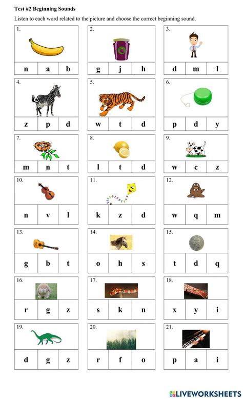 Beginning Sound Worksheet 的图像结果