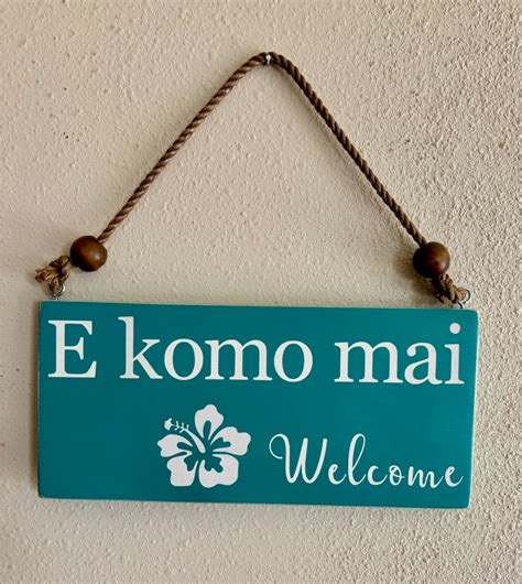 E Komo Mai, Welcome Sign - Etsy