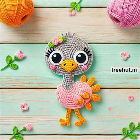 Crochet Ostrich Ideas for Appliques and Small Crochet Projects with ...