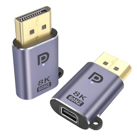 QIANRENON DP to Mini DP Adapter 8K@60Hz DP 1.4 Male to Mini DisplayPort ...