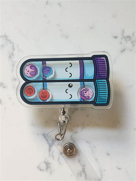 Lab Tech Badge Reel Blood Drawing Badge Holder Laboratory Technician ...
