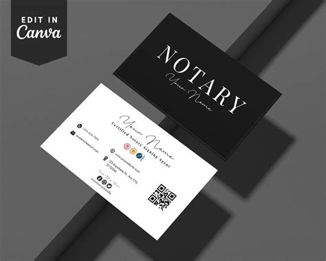 Notary Public Business Card,notary Marketing,notary Business Card ...