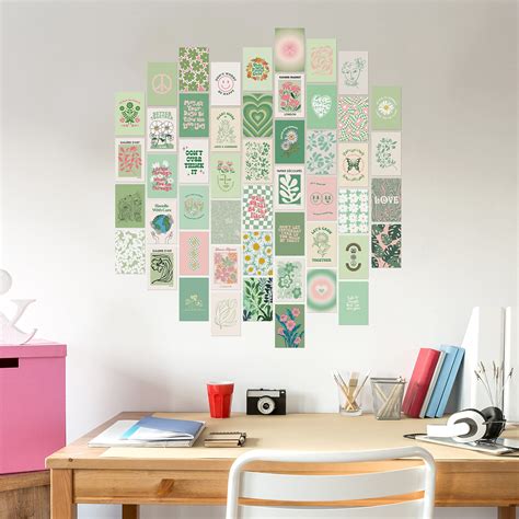 Buy Artivo Green Wall Collage Kit for Aesthetic Pictures, Danish Pastel ...