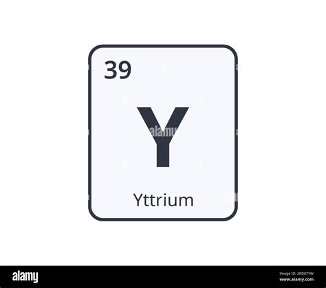 Yttrium periodic table element Cut Out Stock Images & Pictures - Alamy