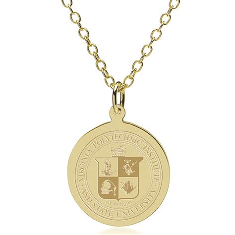 Virginia Tech 18K Gold Pendant & Chain | M.LaHart & Co.