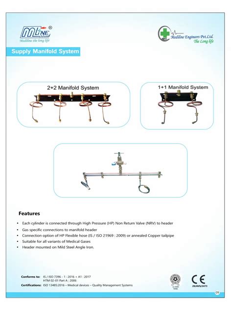 Gas Manifold System - 01+01 Manifold System with Copper Tailpipe and ...