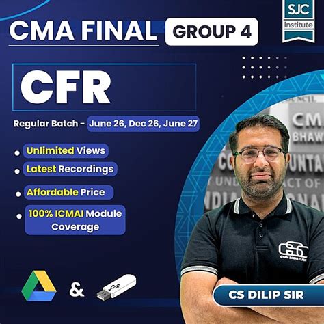 CMA Final CFR by CS Dilip Sir