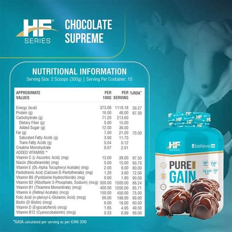 Buy HealthFarm Pure Gain Weight Gainer 3kg Online