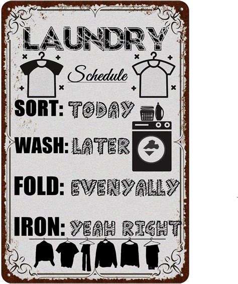 Amazon.com: Vintage Laundry Room Signs Retro Laundry Metal Signs Wall ...