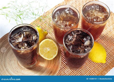 Ice Lemon Tea stock image. Image of beverage, cool, drink - 14380141