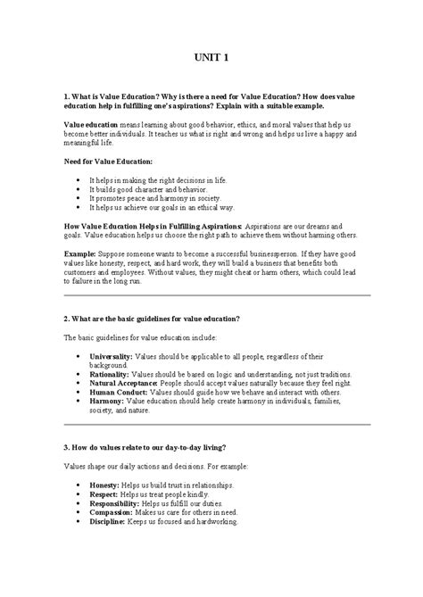 UHV Midterm Exam Notes: Understanding Value Education and Human ...