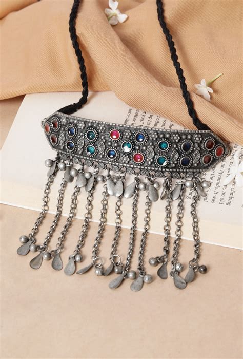 Latest Design Meenakari Work Kuchi Afghani Choker Necklace – TJORI