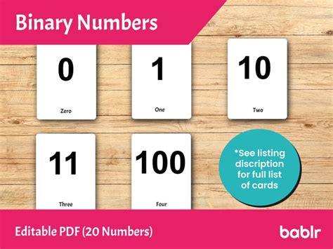 Image result for Binary Math Cards