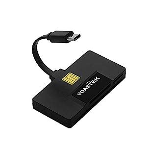 VOASTEK Smart Card Reader USB C, CAC Card Reader with 3 Slots SD/Micro ...