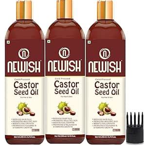 Buy Newish® Castor Oil for Hair Growth | 100% Pure & Organic | For Dry ...