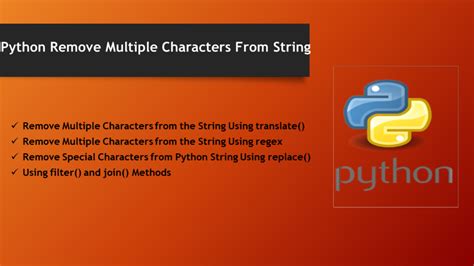 Image result for Remove Characters From String Python