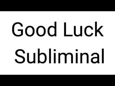Good Luck Subliminal 的图像结果
