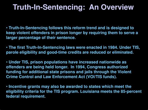 Truth In Sentencing