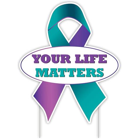Suicide Prevention Ribbon Yard Sign, Your Life Matters | VictoryStore ...