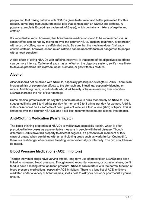 NSAIDs Drug Interactions | PDF