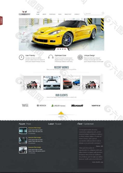 汽车销售服务公司网站模板网页UI素材免费下载(图片编号:4062304)-六图网