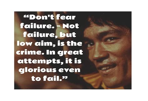 SIGN EVER Don't Fear Failure Motivational Quotes Bruce Lee Wall Posters ...