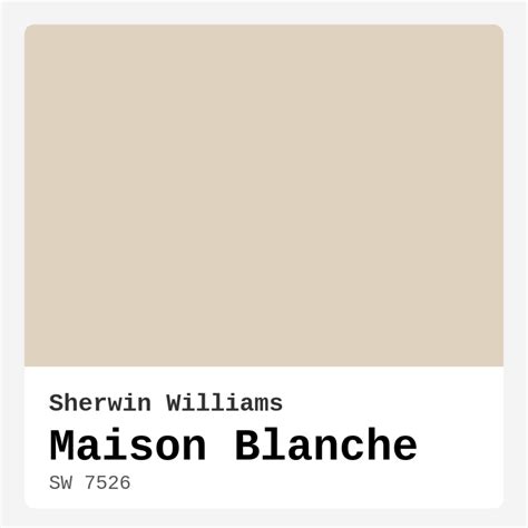 Maison Blanche SW 7526 by Sherwin Williams | Paint Reviews, Hues ...